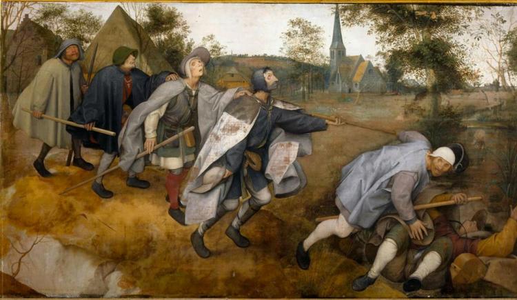 The Blind Leading the Blind, by Pieter Bruegel the Elder, 1568. 